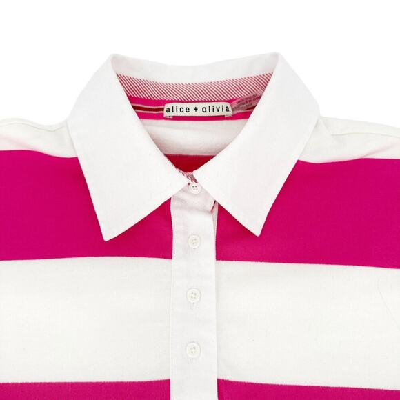 ALICE+OLIVIA Treva Boxy Polo Shirt M - Picture 5 of 10